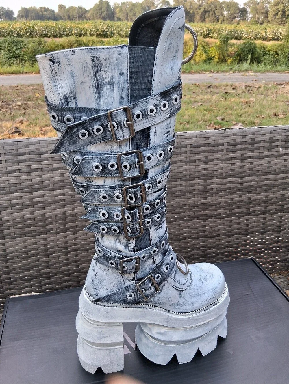 WIDOW® Never A Sellout Platform Boots - White | Size 10